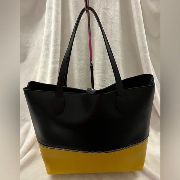 Gianni Notaro Black & Yellow Satchel/Tote with removable insert and Dust Bag - Picture 1 of 16